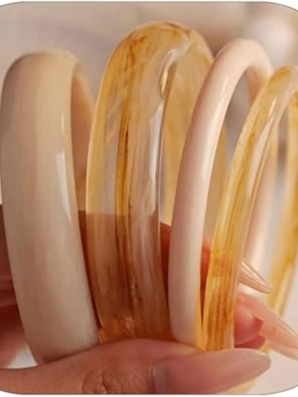4 NEW Acrylic Bangles Bracelet Irregular Acrylic Resin Chunky Bracelets Chunky